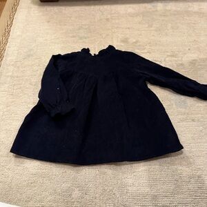 Hannah Kate Elegant Navy Blue Kids Corduroy Dress